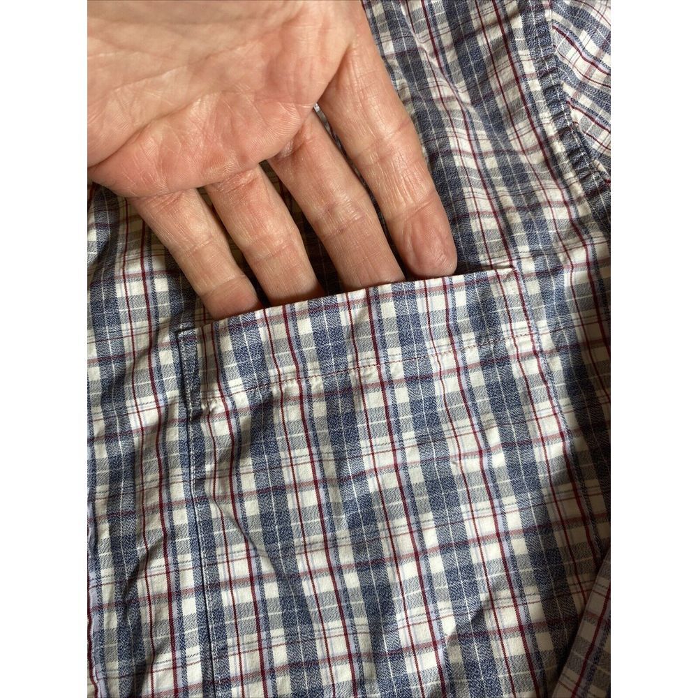 (2) Banana Republic Men's L Large Long Sleeve Plaid Shirts Standard Fit - Picture 4 of 16